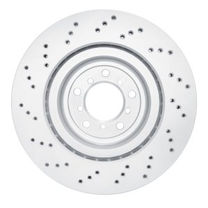 BMW M3 Brake Rotor (1) - Front Right - R1 Concepts - GeoSPEC Coated, Drilled - `08-`13